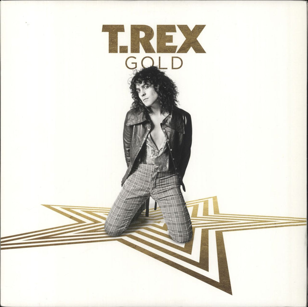 T-Rex / Tyrannosaurus Rex Gold - Gold Vinyl UK 2-LP vinyl record set (Double LP Album) DEMREC432