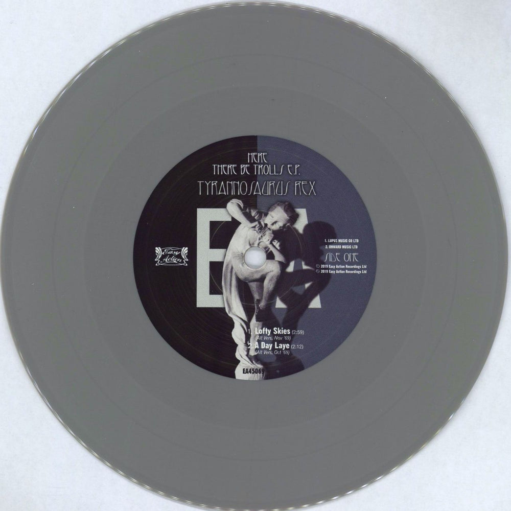 T-Rex / Tyrannosaurus Rex Here There Be Trolls EP - Grey Vinyl UK 7" vinyl single (7 inch record / 45) REX07HE776214