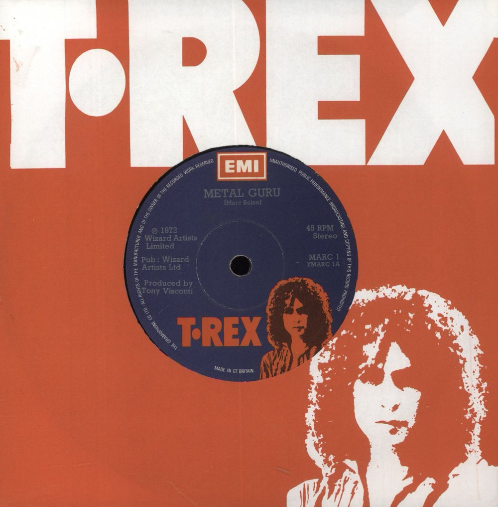T-Rex / Tyrannosaurus Rex Metal Guru UK 7" vinyl single (7 inch record / 45) MARC1