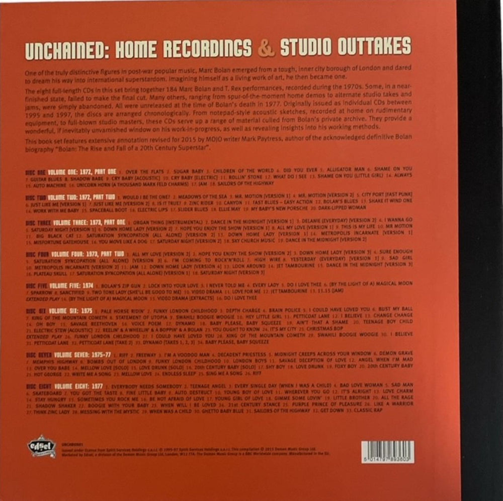 T-Rex / Tyrannosaurus Rex Unchained: Home Recordings & Studio Outtakes 1972–1977 UK CD Album Box Set 5014797893603