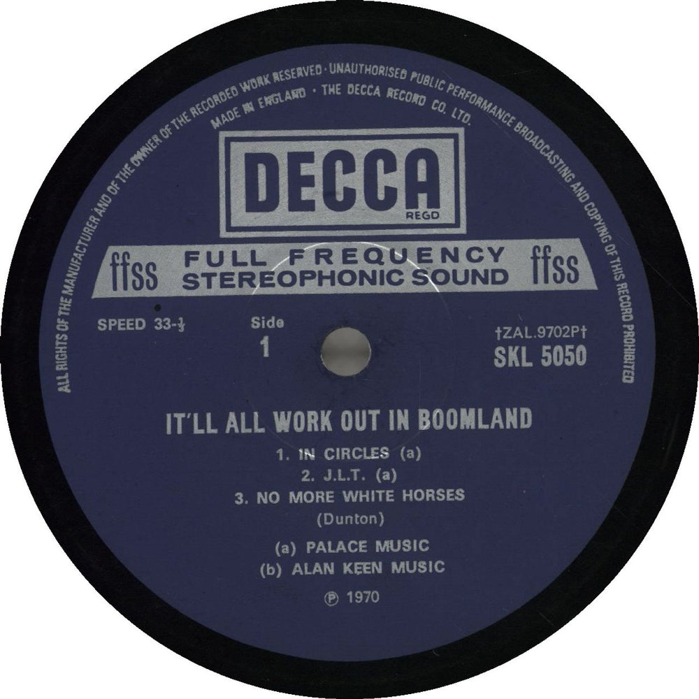 T2 It'll All Work Out In Boomland - 1st - Ex UK vinyl LP album (LP record)