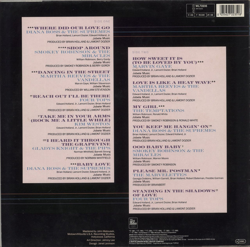 Tamla Motown Every Great Motown Song - Volume I: The 1960's UK vinyl LP album (LP record)