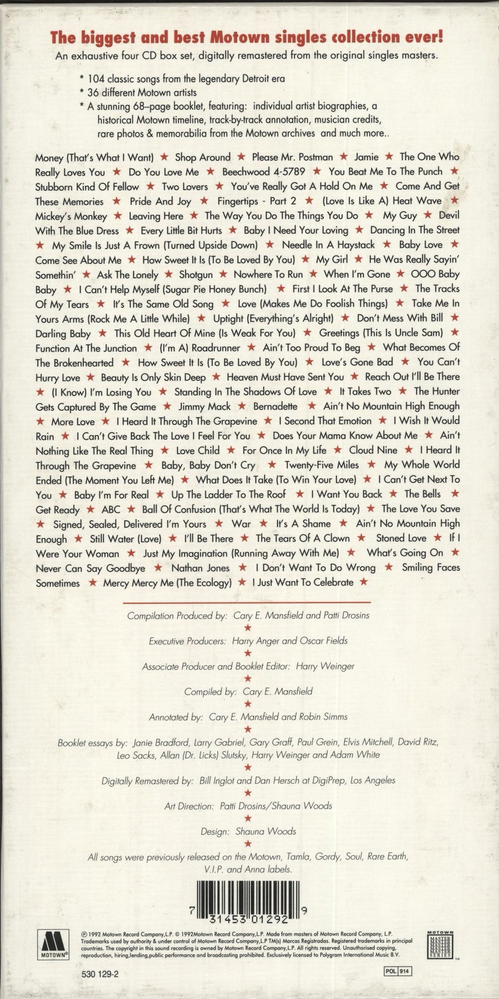 Tamla Motown Hitsville USA - The Motown Singles Collection 1959 - 1971 German CD Album Box Set 731453012929