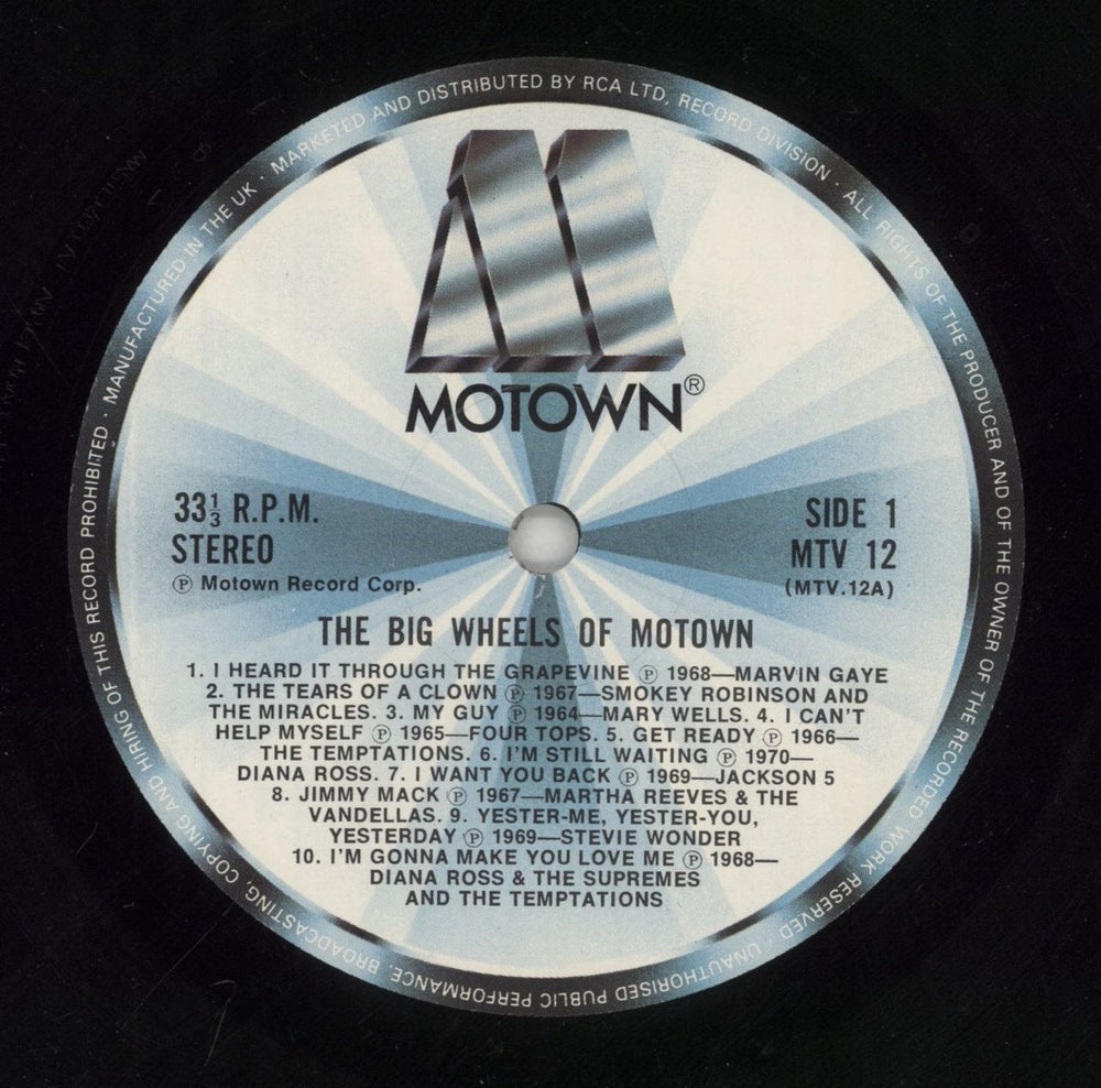 Tamla Motown The Big Wheels Of Motown UK vinyl LP album (LP record) MTWLPTH648836