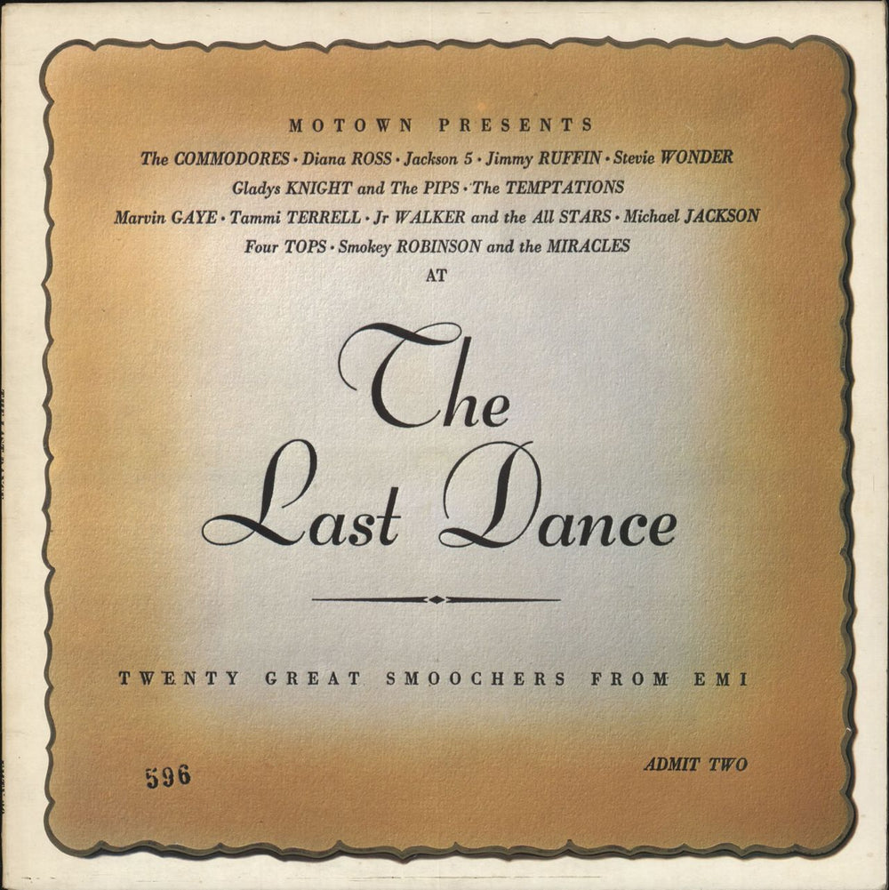 Tamla Motown The Last Dance - Orange Sleeve UK vinyl LP album (LP record) EMTV20