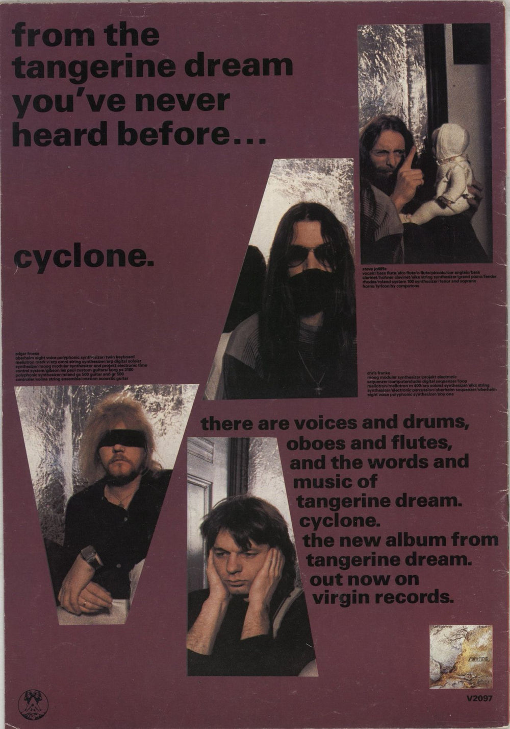 Tangerine Dream 1978 - Nineteen Seventy Eight UK tour programme TANTRNI167966