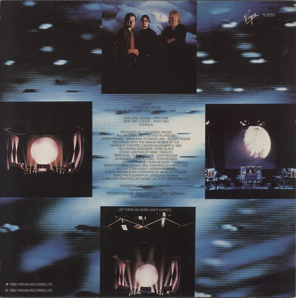 Tangerine Dream Logos - Live At The Dominion - London '82 UK vinyl LP album (LP record)