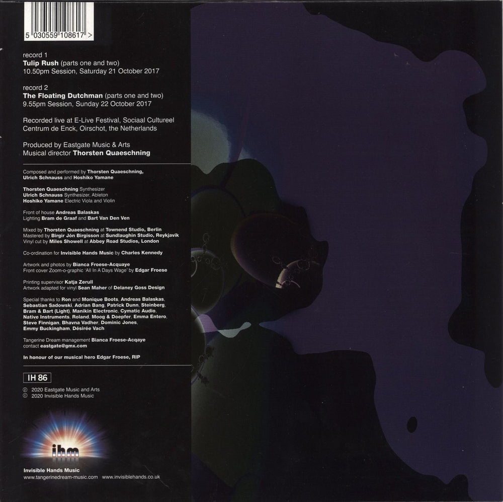 Tangerine Dream The Sessions II - 140gm Purple Vinyl UK 2-LP vinyl record set (Double LP Album) 5030559108617