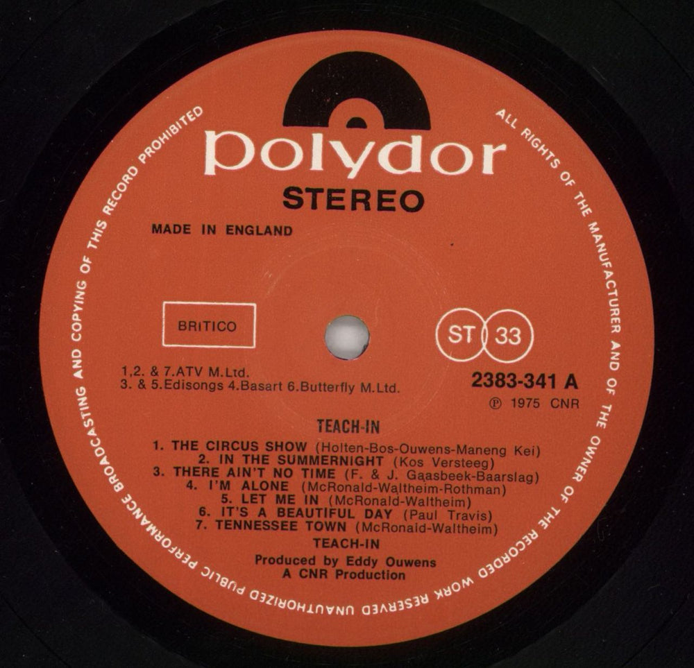 Teach-In Teach-In UK vinyl LP album (LP record) UFCLPTE864547