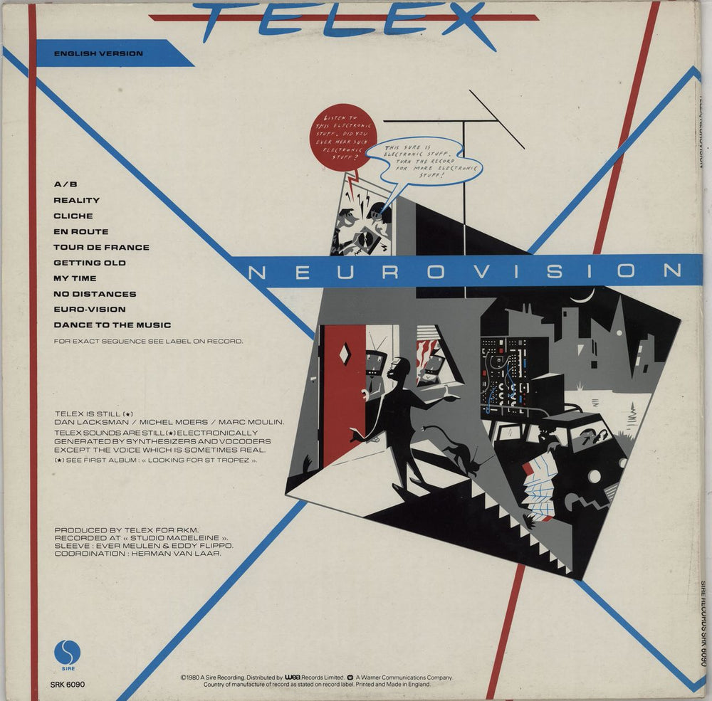 Telex Neurovision UK vinyl LP album (LP record)