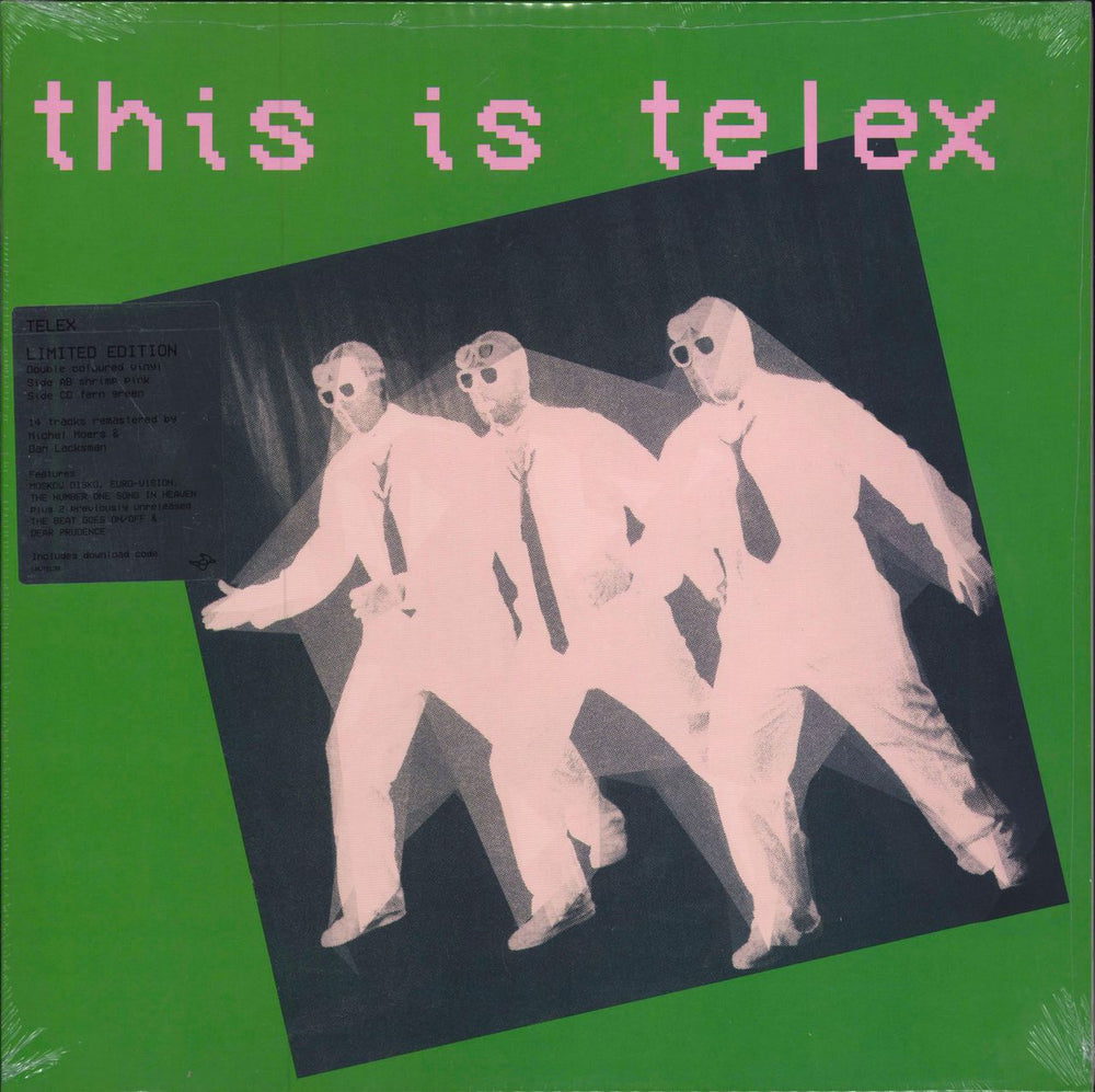 Telex This Is Telex - Pink & Green Vinyl UK vinyl LP album (LP record) LMUTEL30