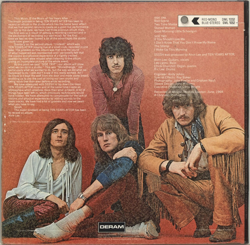 Ten Years After Ssssh! - 1st - EX UK vinyl LP album (LP record)