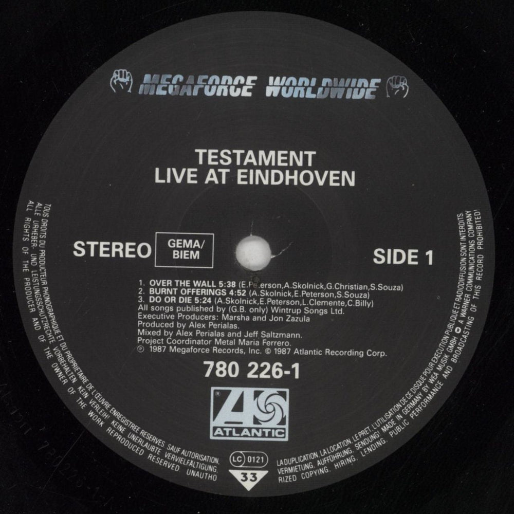 Testament Live At Eindhoven EP German vinyl LP album (LP record) EN1LPLI391895