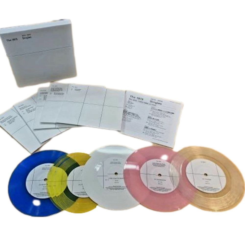 The 1975 Singles (2013-2023) - Coloured Vinyl 7-inch Box Set Japanese 7" single box set UIKP-9001 (UIZX-1153)