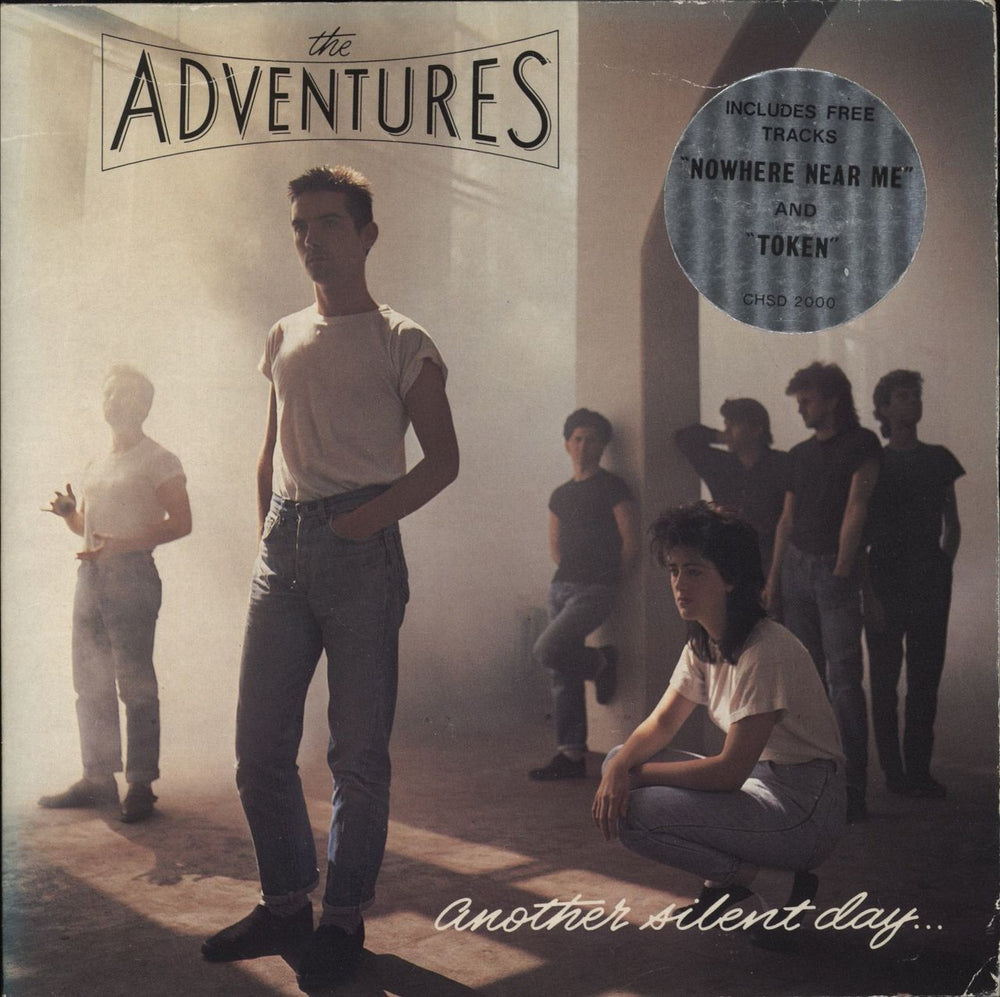 The Adventures Another Silent Day + Hype Sticker UK 7" vinyl single (7 inch record / 45) CHS2000