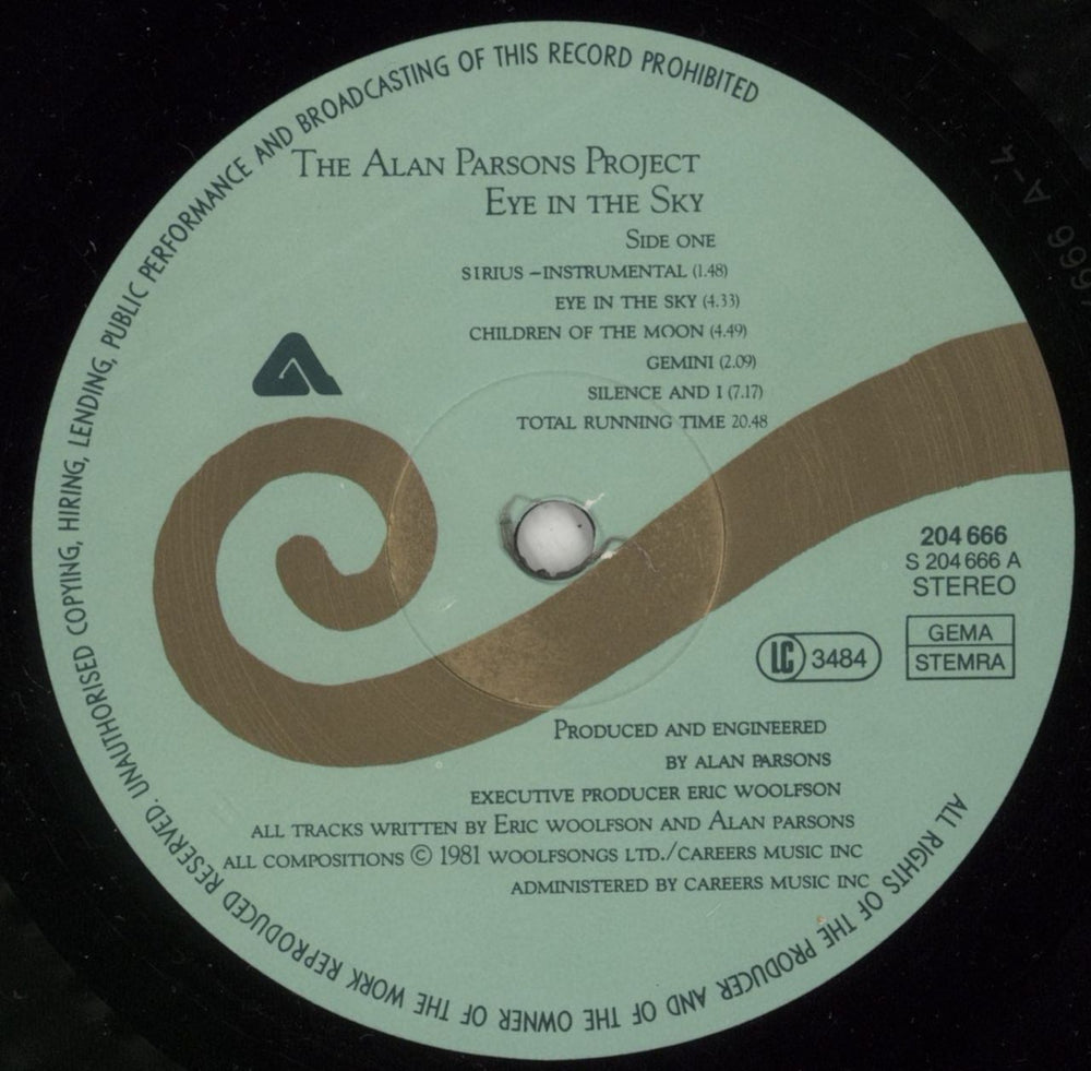 The Alan Parsons Project Eye In The Sky - Embossed Sleeve - Shrink German vinyl LP album (LP record) TPPLPEY870028
