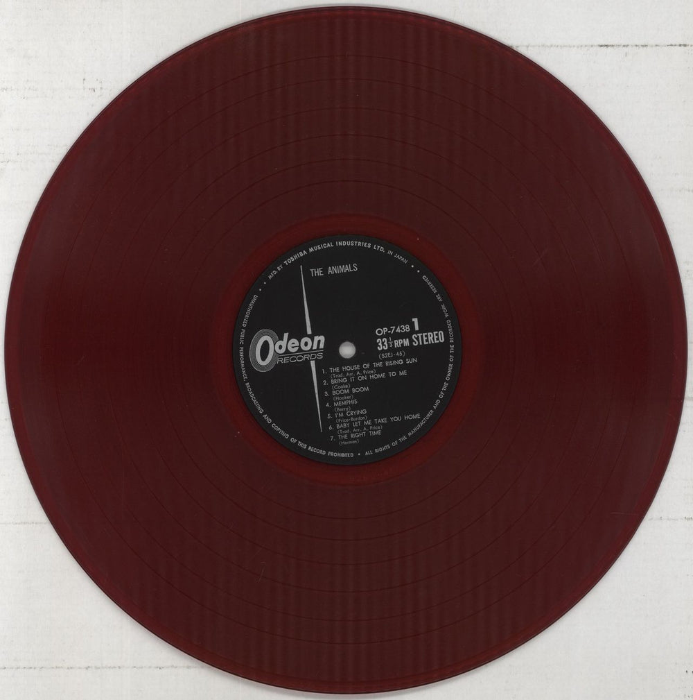 The Animals The Animals - Red Vinyl + Obi Japanese vinyl LP album (LP record) ANMLPTH623079