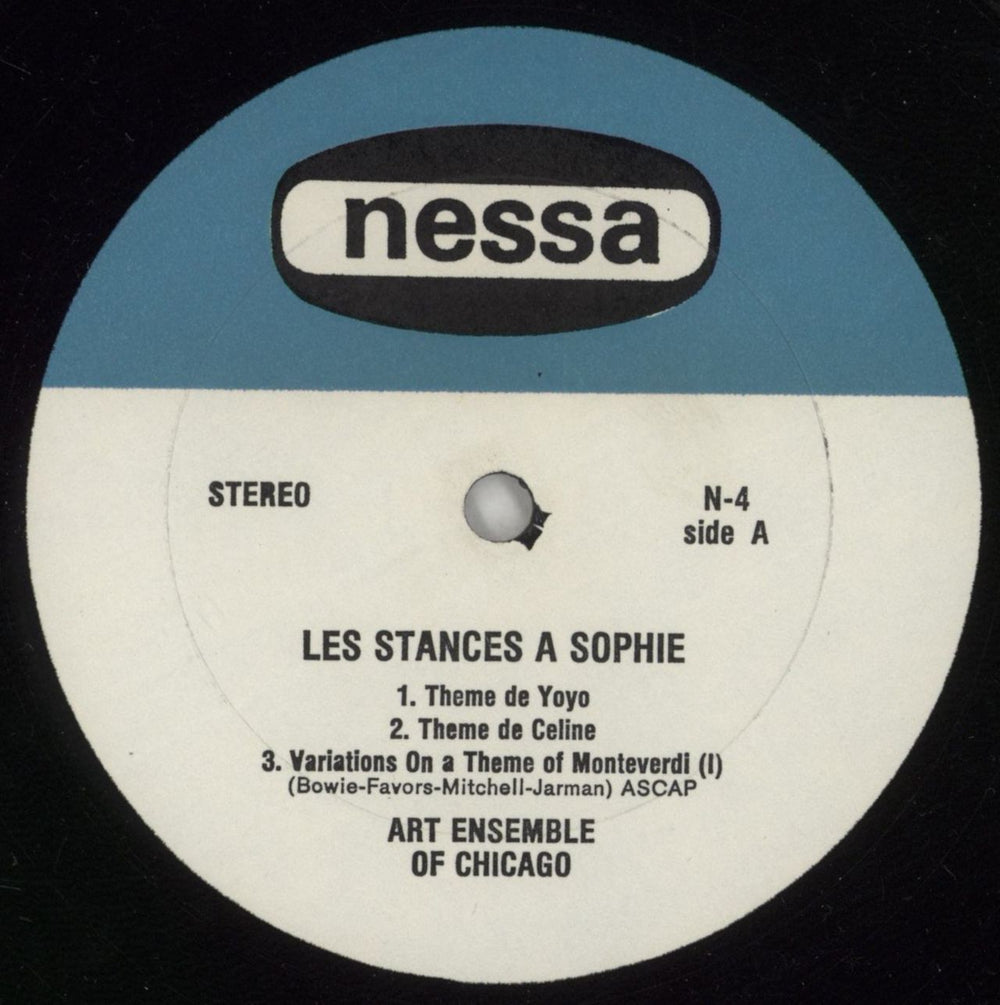 The Art Ensemble Of Chicago  Les Stances A Sophie US vinyl LP album (LP record) AD8LPLE675314