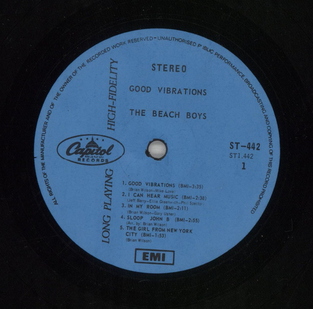 The Beach Boys Good Vibrations Hong Kong vinyl LP album (LP record) BBOLPGO870309