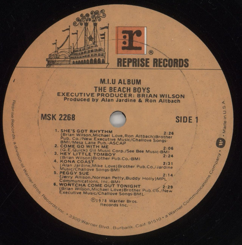 The Beach Boys M.I.U. Album - Open Shrink US vinyl LP album (LP record) BBOLPMI804429
