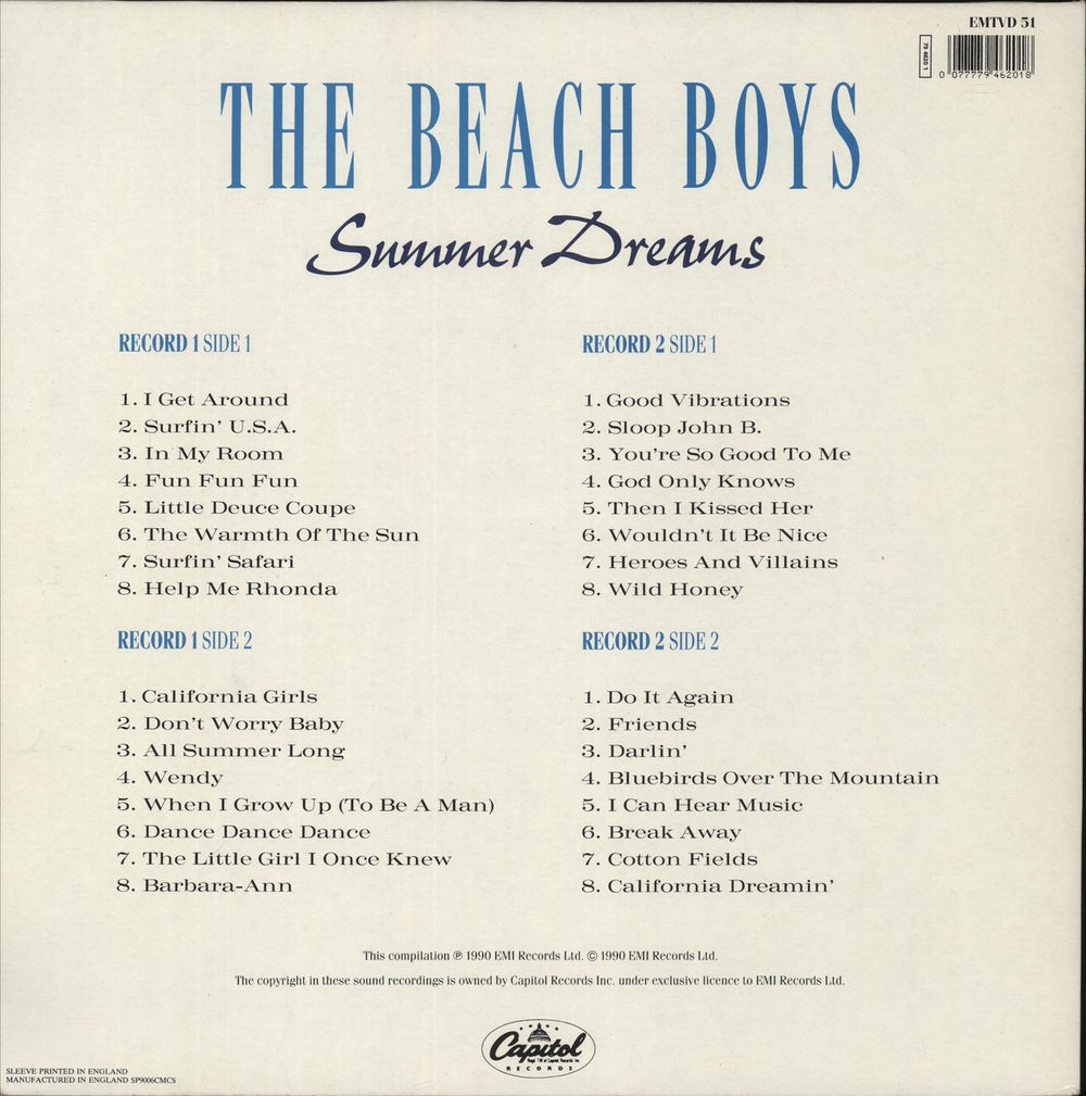 The Beach Boys Summer Dreams UK 2-LP vinyl record set (Double LP Album) 077779462018