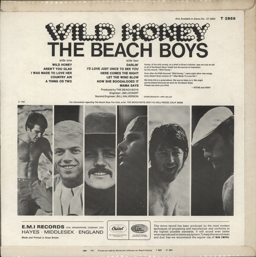 The Beach Boys Wild Honey - 1st - EX UK vinyl LP album (LP record)
