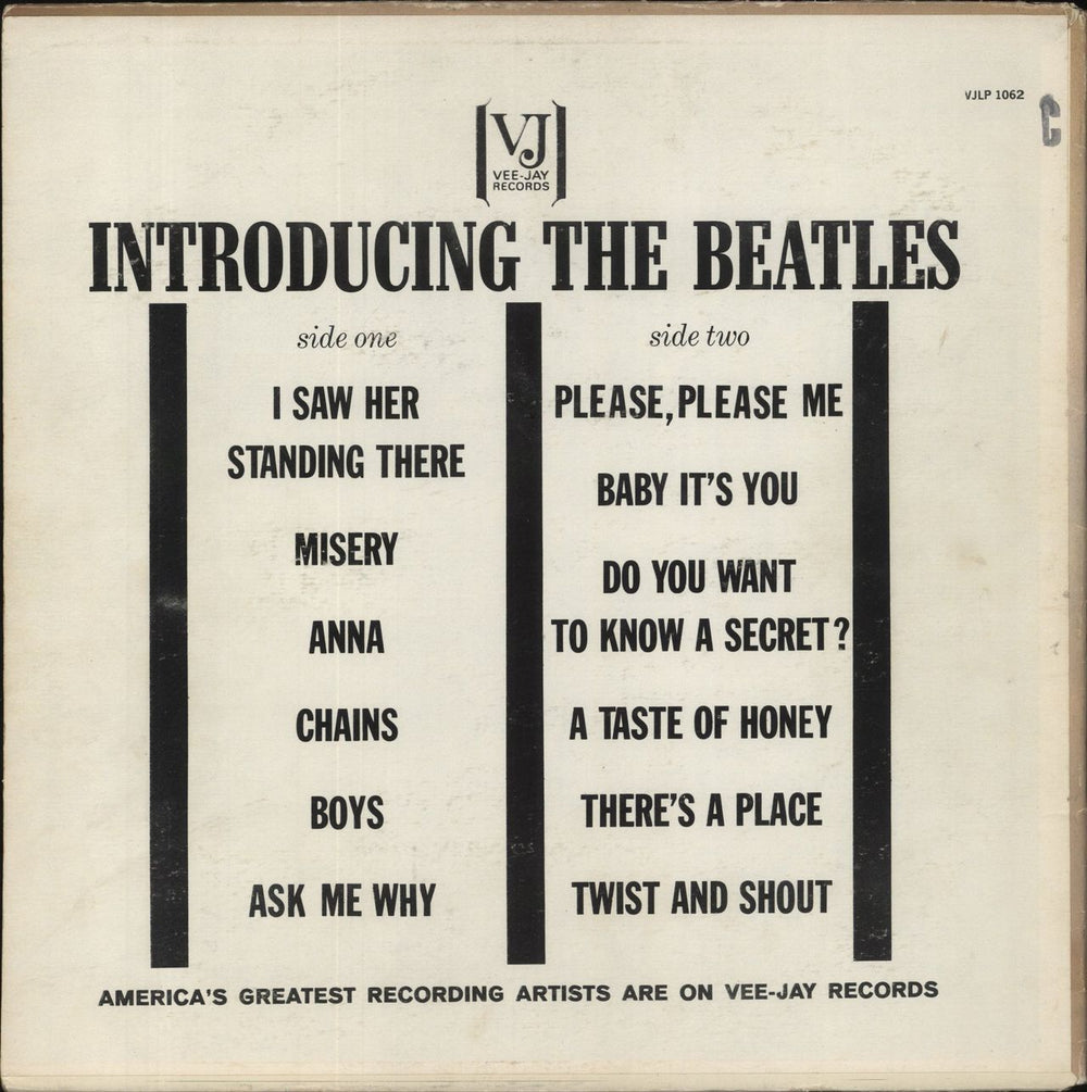 The Beatles Introducing The Beatles - Version Two - Monarch Pressing US vinyl LP album (LP record)