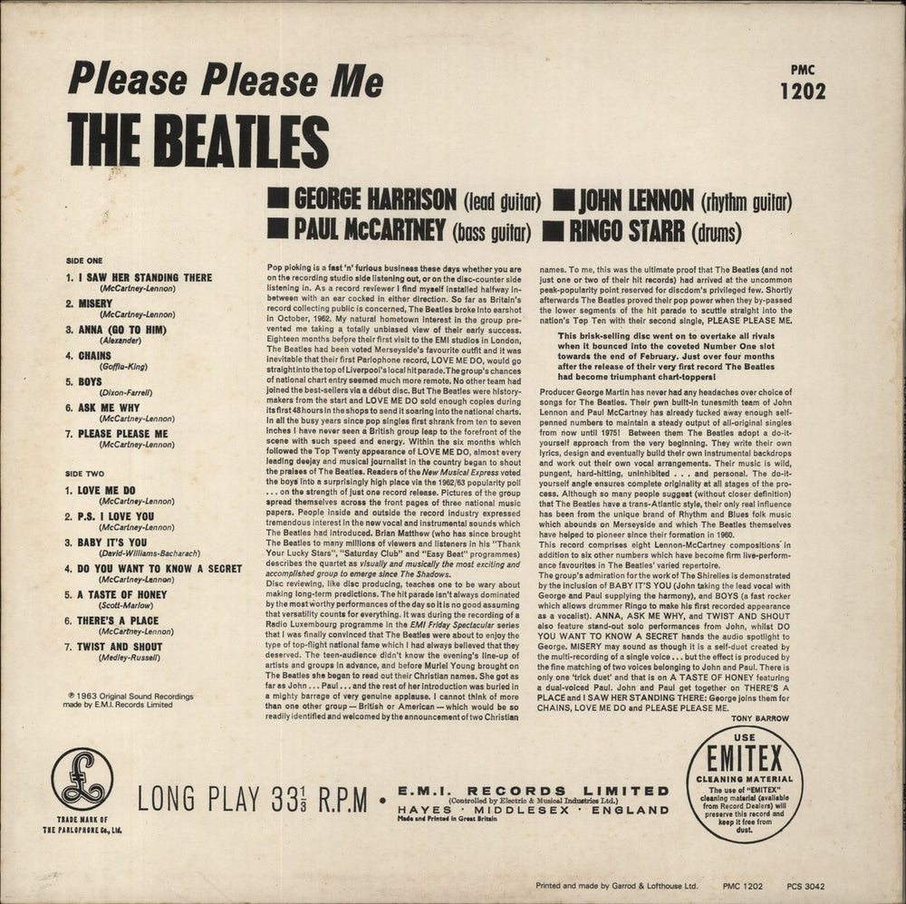 The Beatles Please Please Me - 80s - EX UK vinyl LP album (LP record)