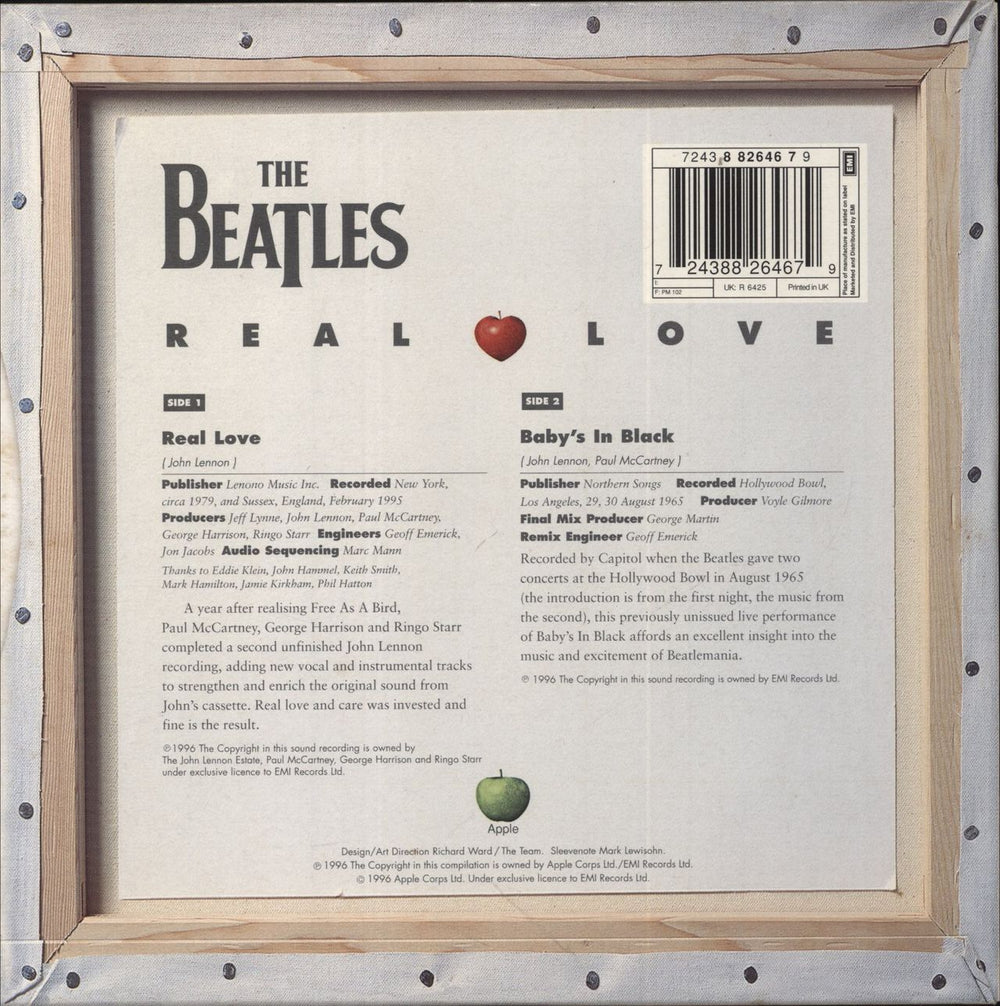 The Beatles Real Love - EX UK 7" vinyl single (7 inch record / 45) 724388264679