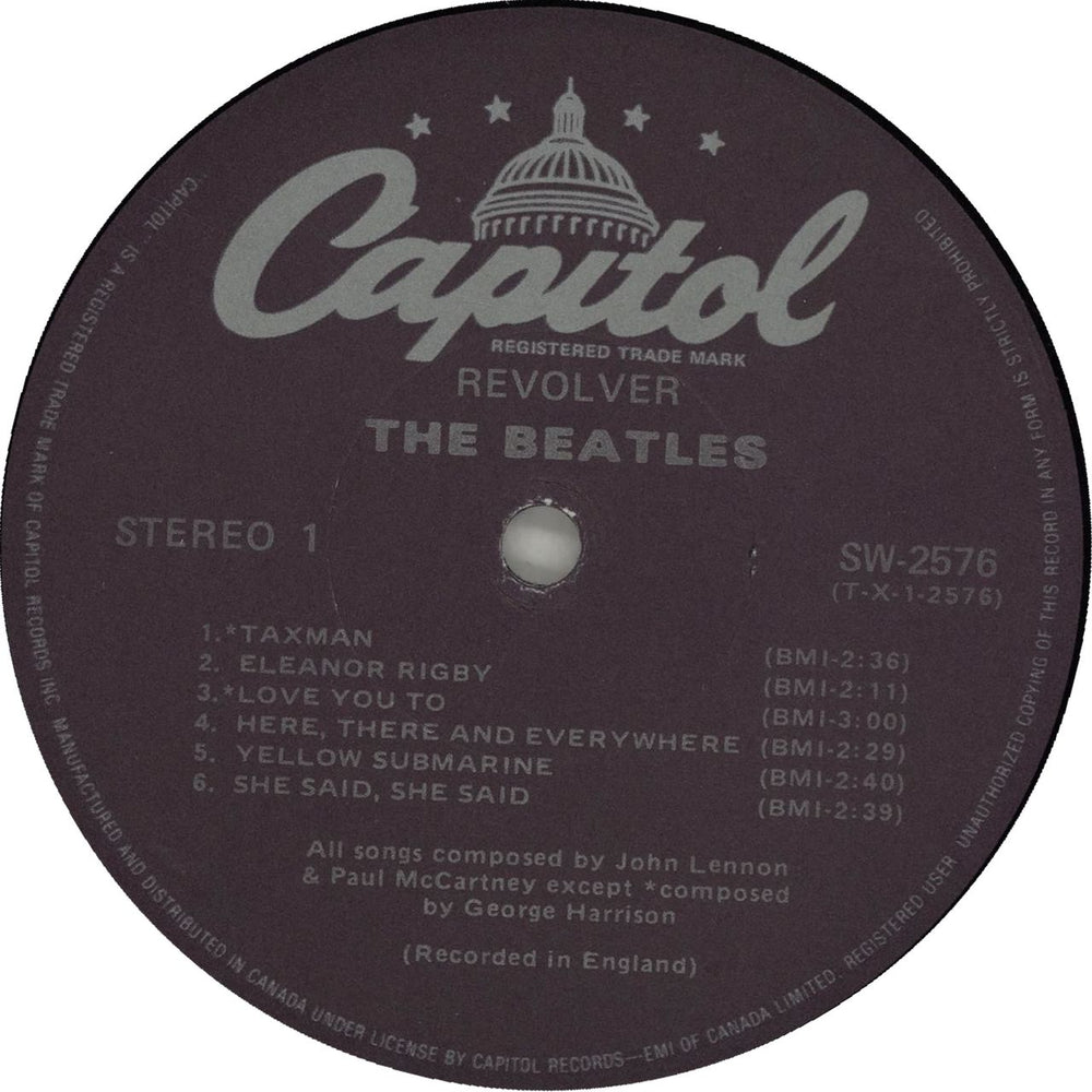 The Beatles Revolver Canadian vinyl LP album (LP record) BTLLPRE370323