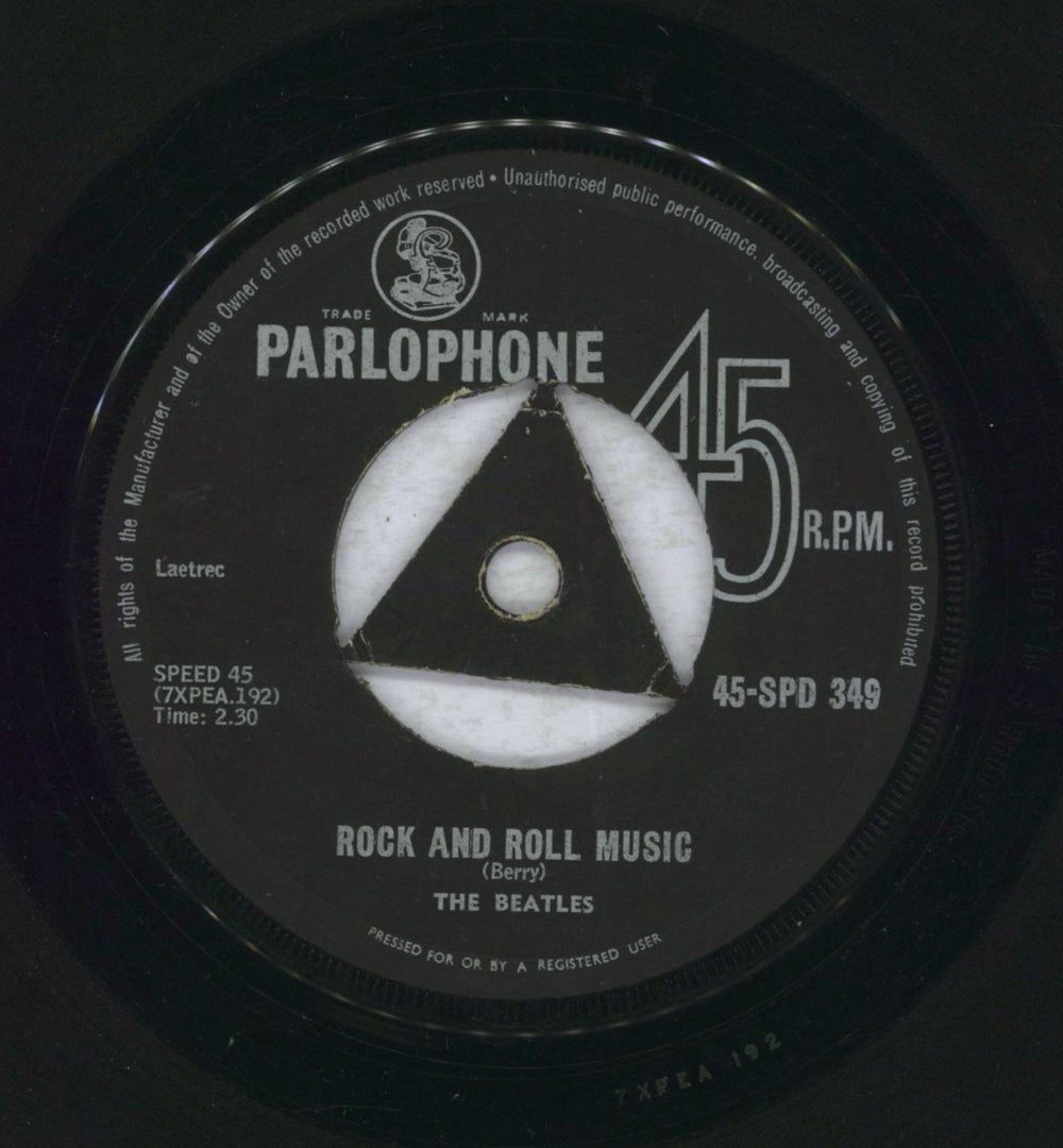 The Beatles Rock And Roll Music Zimbabwe 7" vinyl single (7 inch record / 45) 45-SPD349