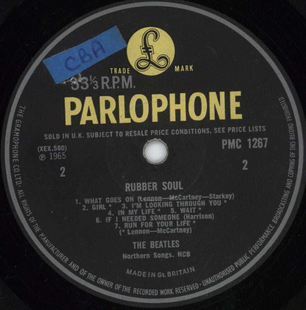 The Beatles Rubber Soul - 1st - Loud Cut - EJ - VG - Thin Pressing