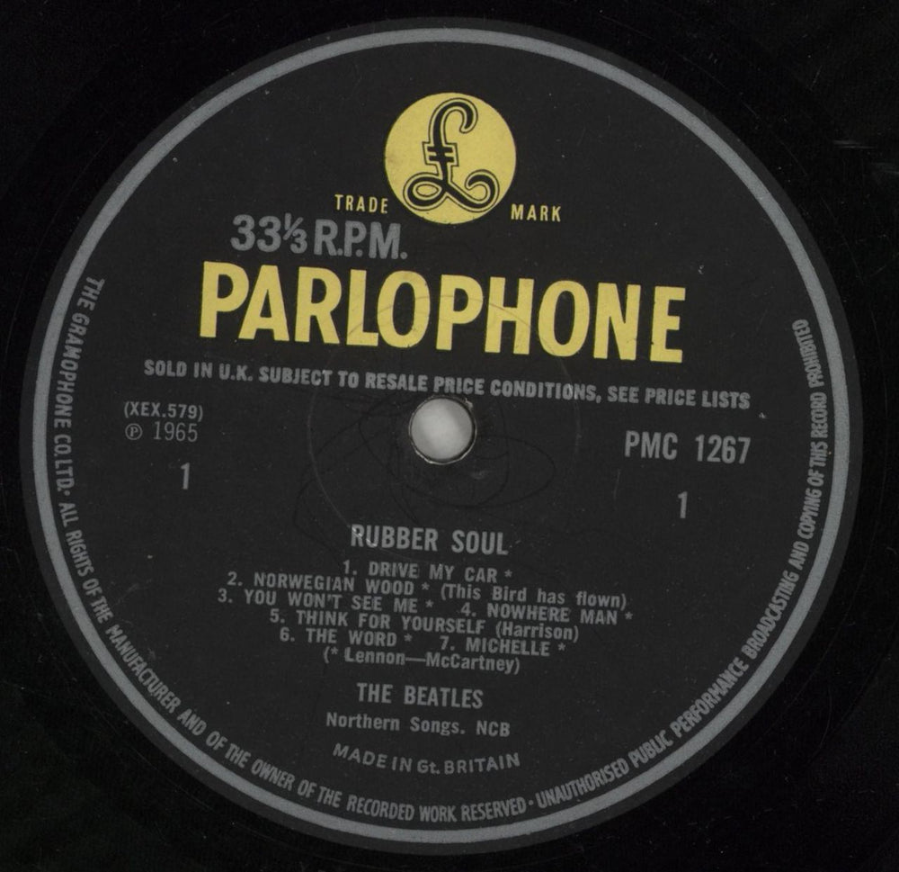 The Beatles Rubber Soul - 2nd - Hazel Yarwood Mix - VG UK vinyl LP album (LP record) BTLLPRU868919