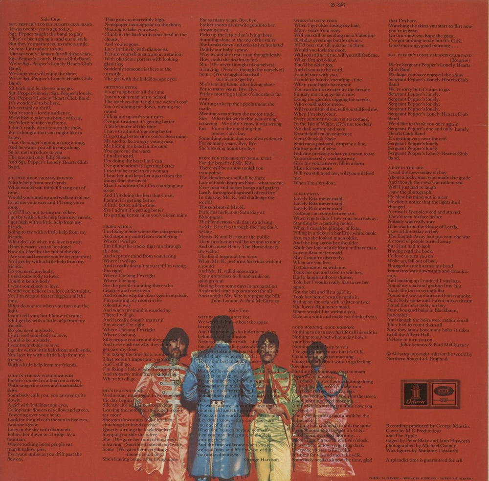 The Beatles Sgt. Pepper's - Light blue label - VG German vinyl LP album (LP record)