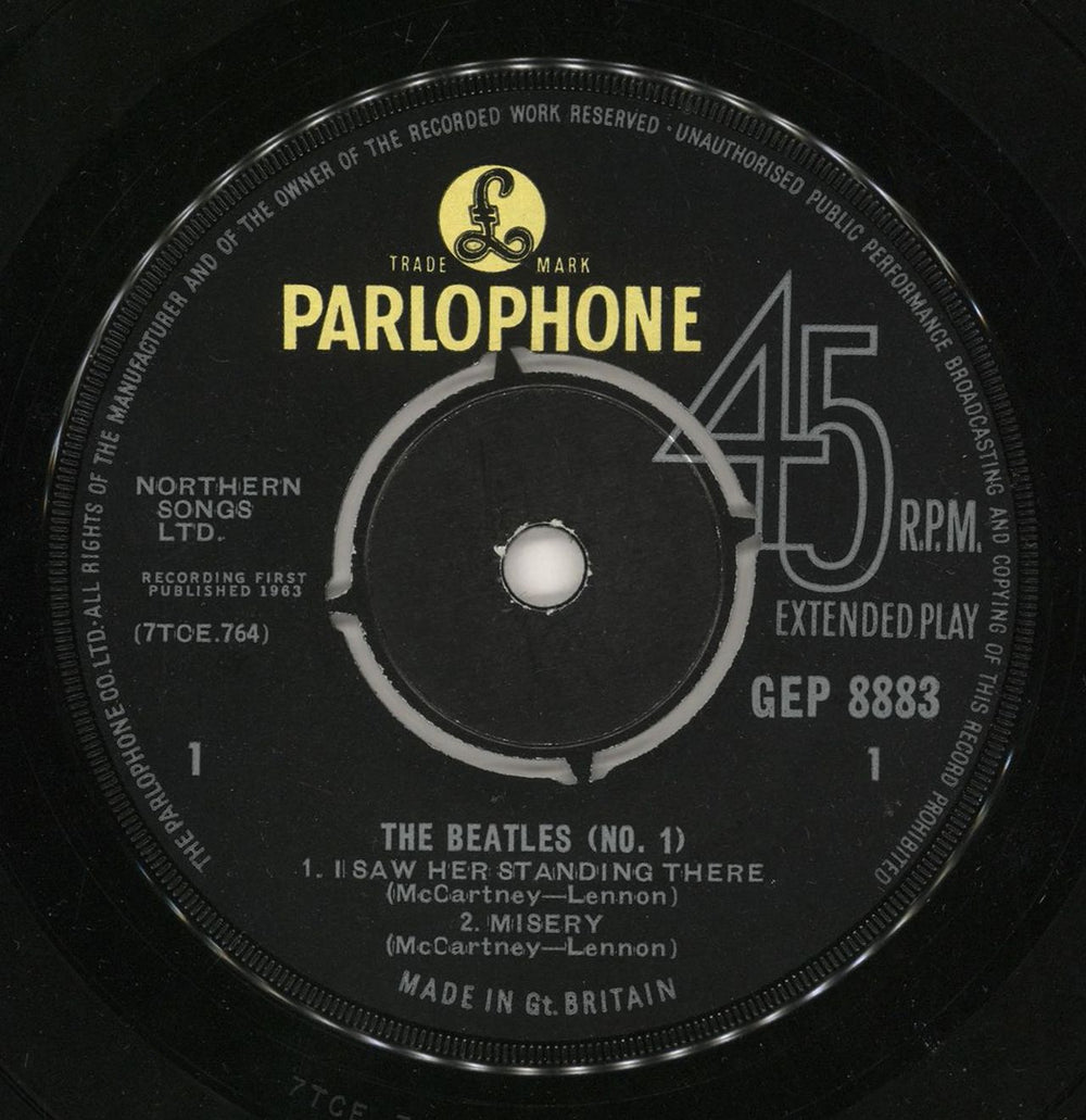 The Beatles The Beatles (No. 1) EP - 1st Garrod - EX UK 7" vinyl single (7 inch record / 45) BTL07TH555431