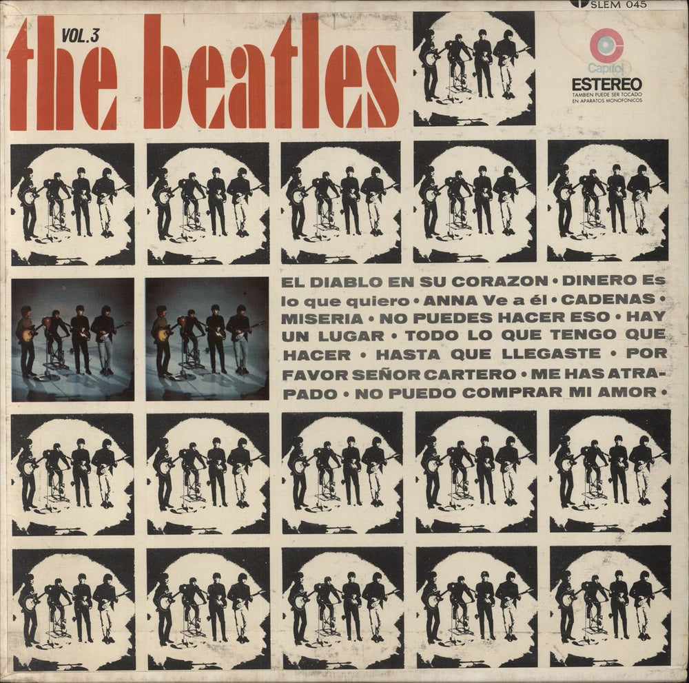 The Beatles Volume 3 Mexican vinyl LP album (LP record) SLEM045