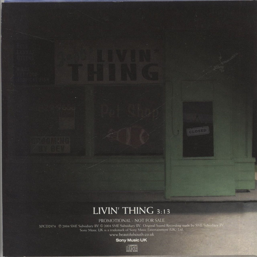 The Beautiful South Livin' Thing UK Promo CD single (CD5 / 5")