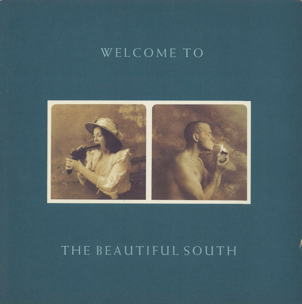 The Beautiful South Welcome To The Beautiful South - Withdrawn 'Gun' Sleeve - EX UK vinyl LP album (LP record) AGOLP16