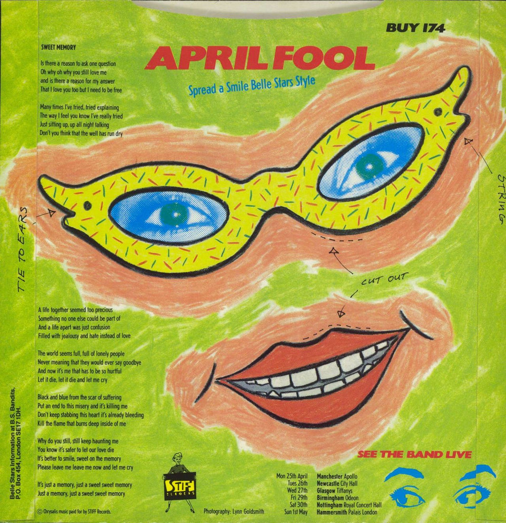 The Belle Stars Sweet Memory UK 7" vinyl single (7 inch record / 45)