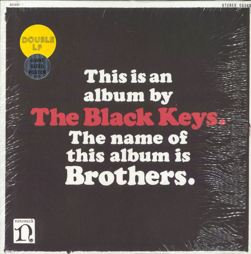 The Black Keys Brothers + Hype Stickers US vinyl LP album (LP record) 520266-1