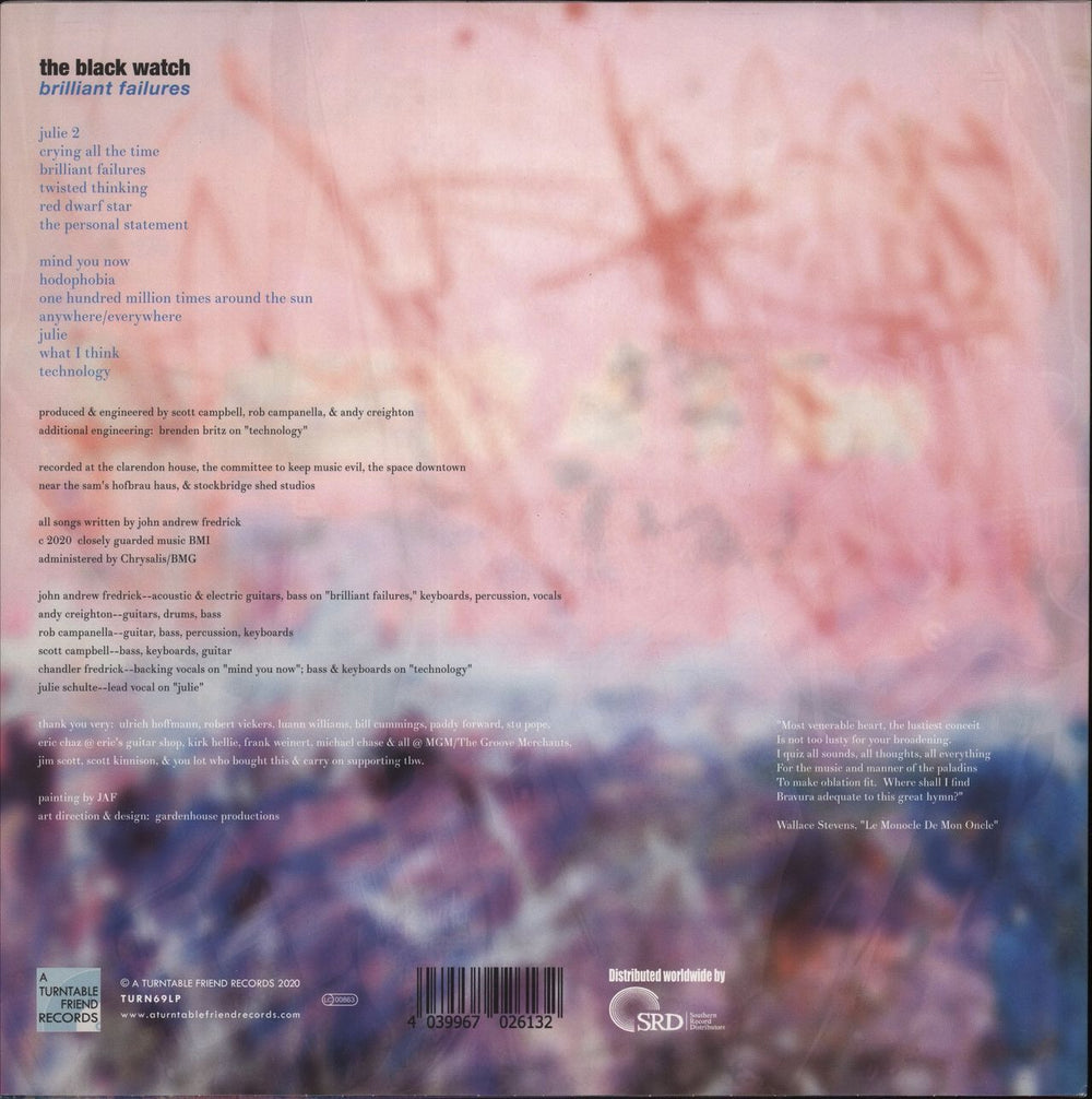 The Black Watch Brilliant Failures UK vinyl LP album (LP record)