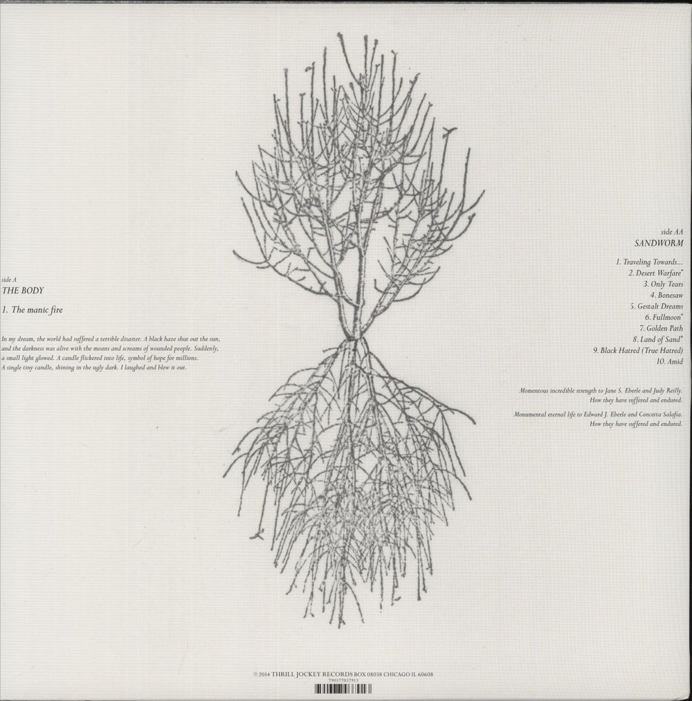 The Body The Body / Sandworm - Clear Vinyl US vinyl LP album (LP record) 790377037913