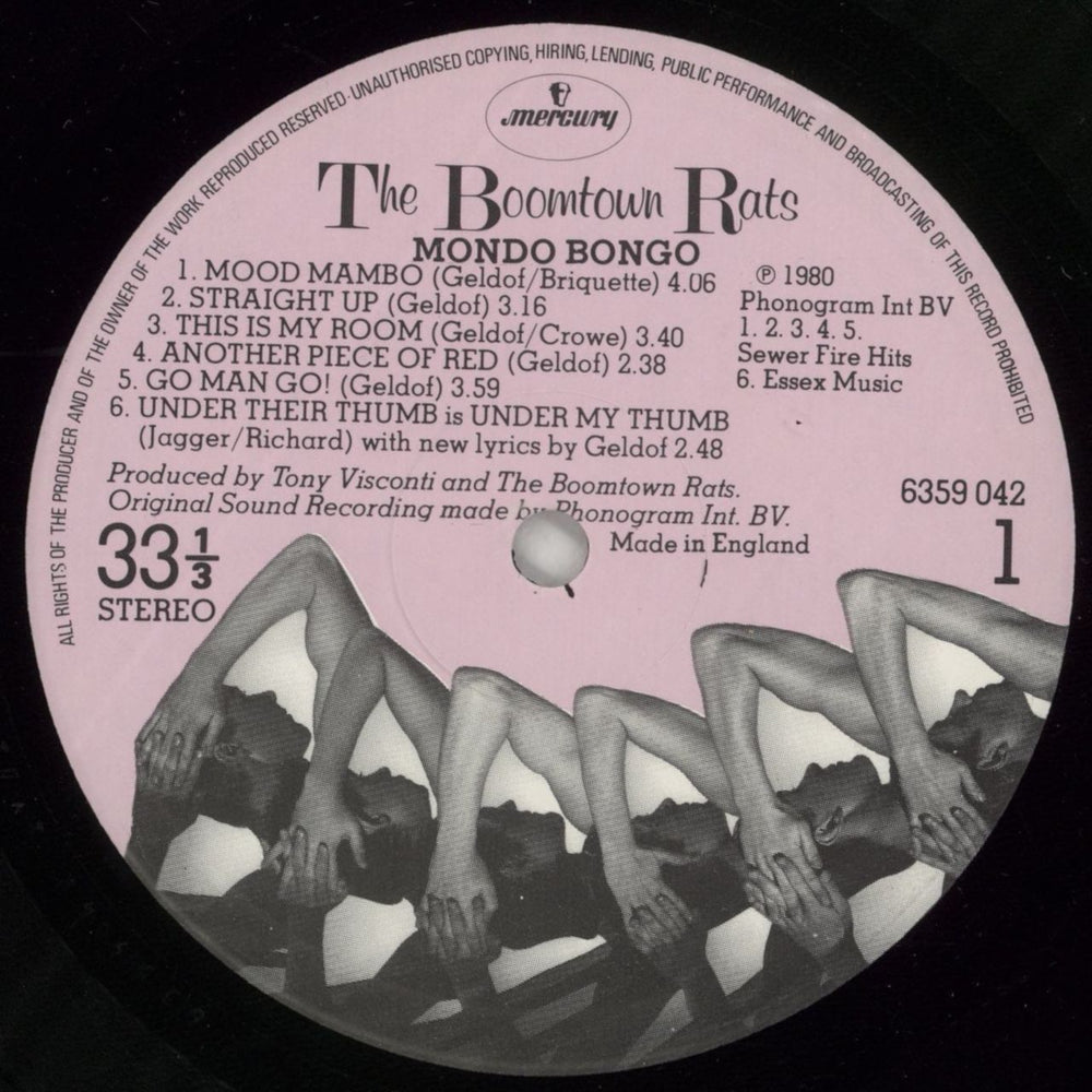 The Boomtown Rats Mondo Bongo + Posters UK vinyl LP album (LP record) RATLPMO301817