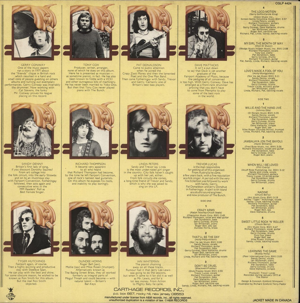 The Bunch Rock On US vinyl LP album (LP record)