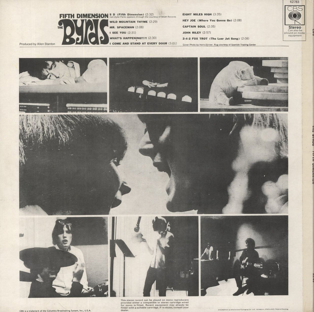 The Byrds Fifth Dimension - 2nd Issue Stereo UK vinyl LP album (LP record)