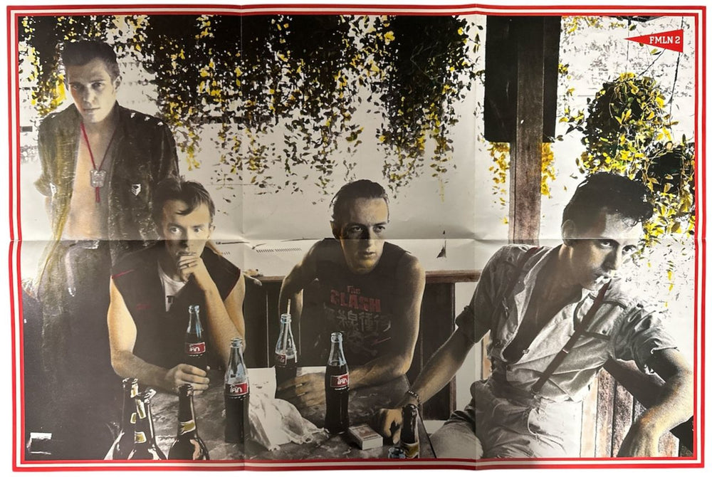 The Clash Combat Rock + Poster UK vinyl LP album (LP record)