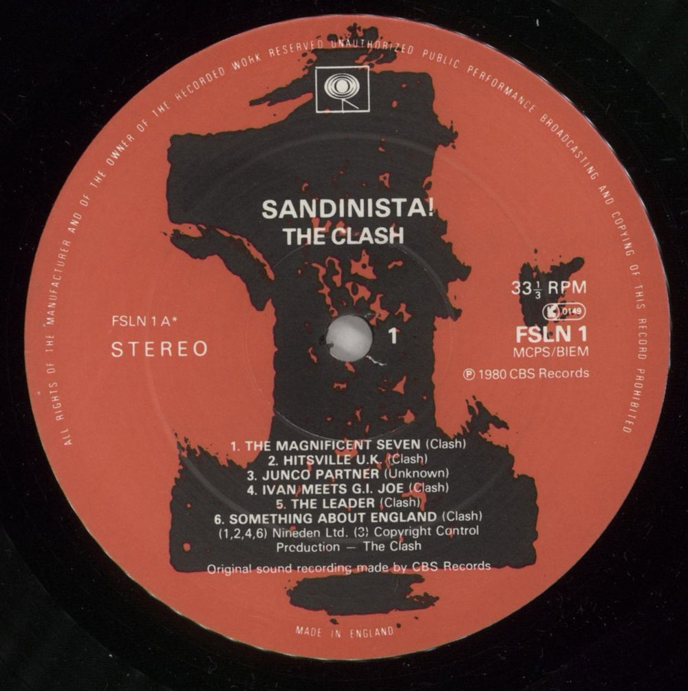 The Clash Sandinista! + Insert - VG UK 3-LP vinyl record set (Triple LP Album) CSH3LSA804409