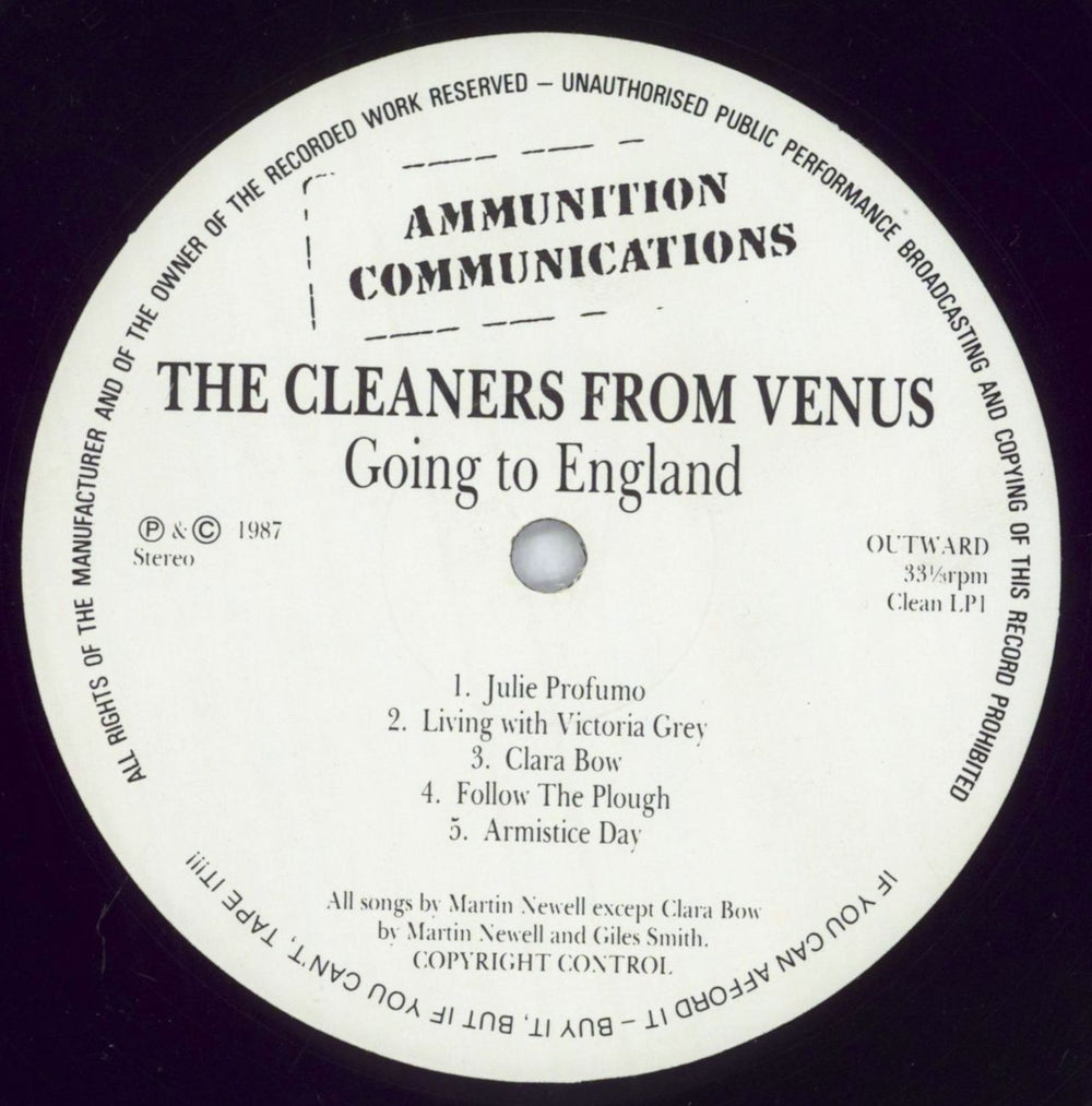 The Cleaners From Venus Going To England UK vinyl LP album (LP record) 3M5LPGO825314