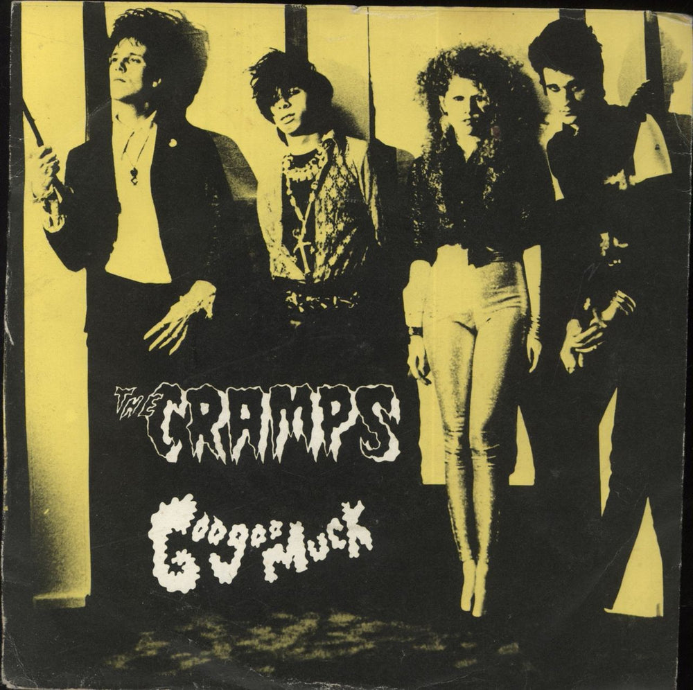 The Cramps Goo Goo Muck - Yellow Vinyl UK 7" vinyl single (7 inch record / 45) PFP1003