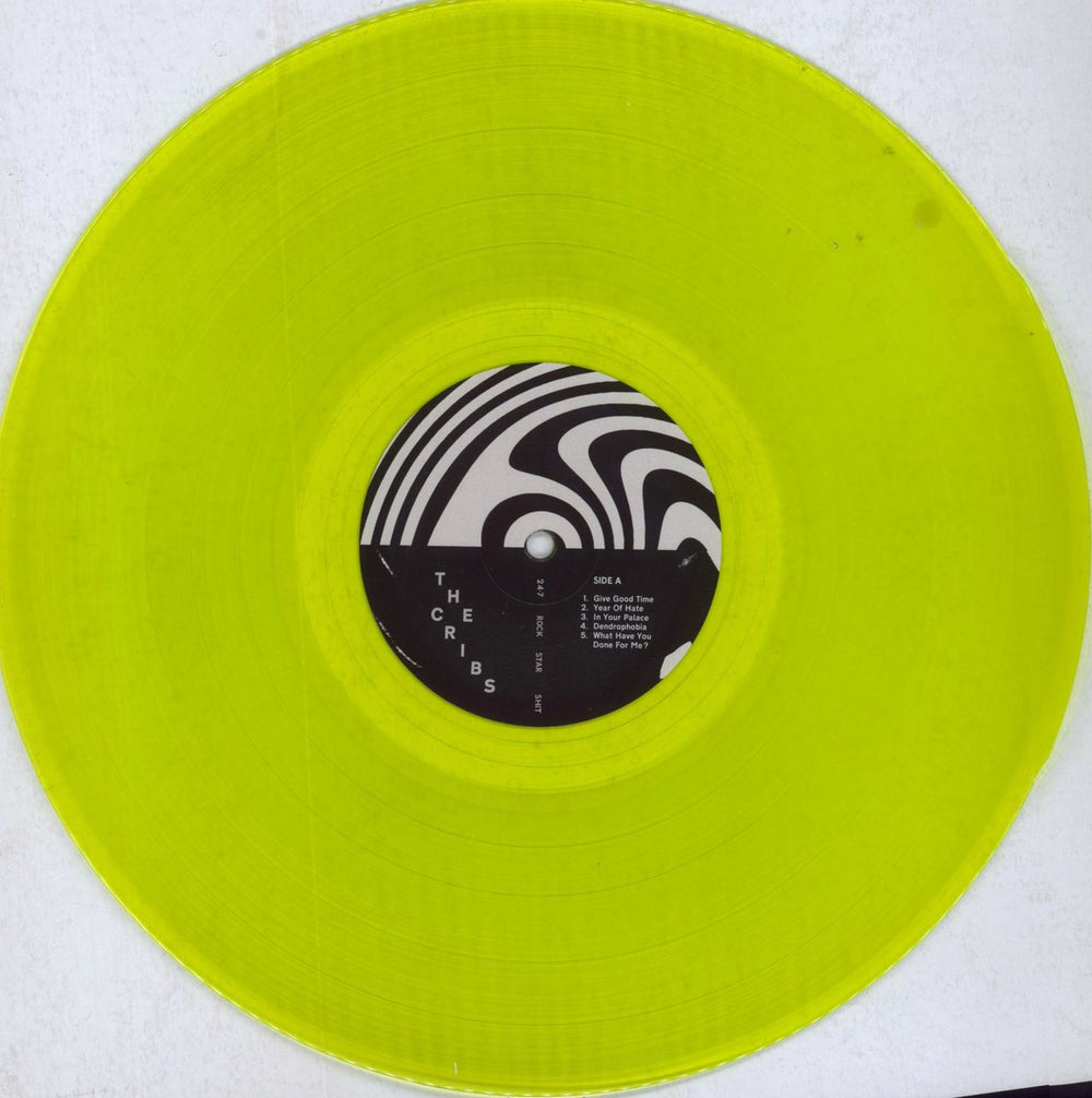 The Cribs 24-7 Rock Star Shit - Luminous Yellow Vinyl UK vinyl LP album (LP record) TC1LPRO834060